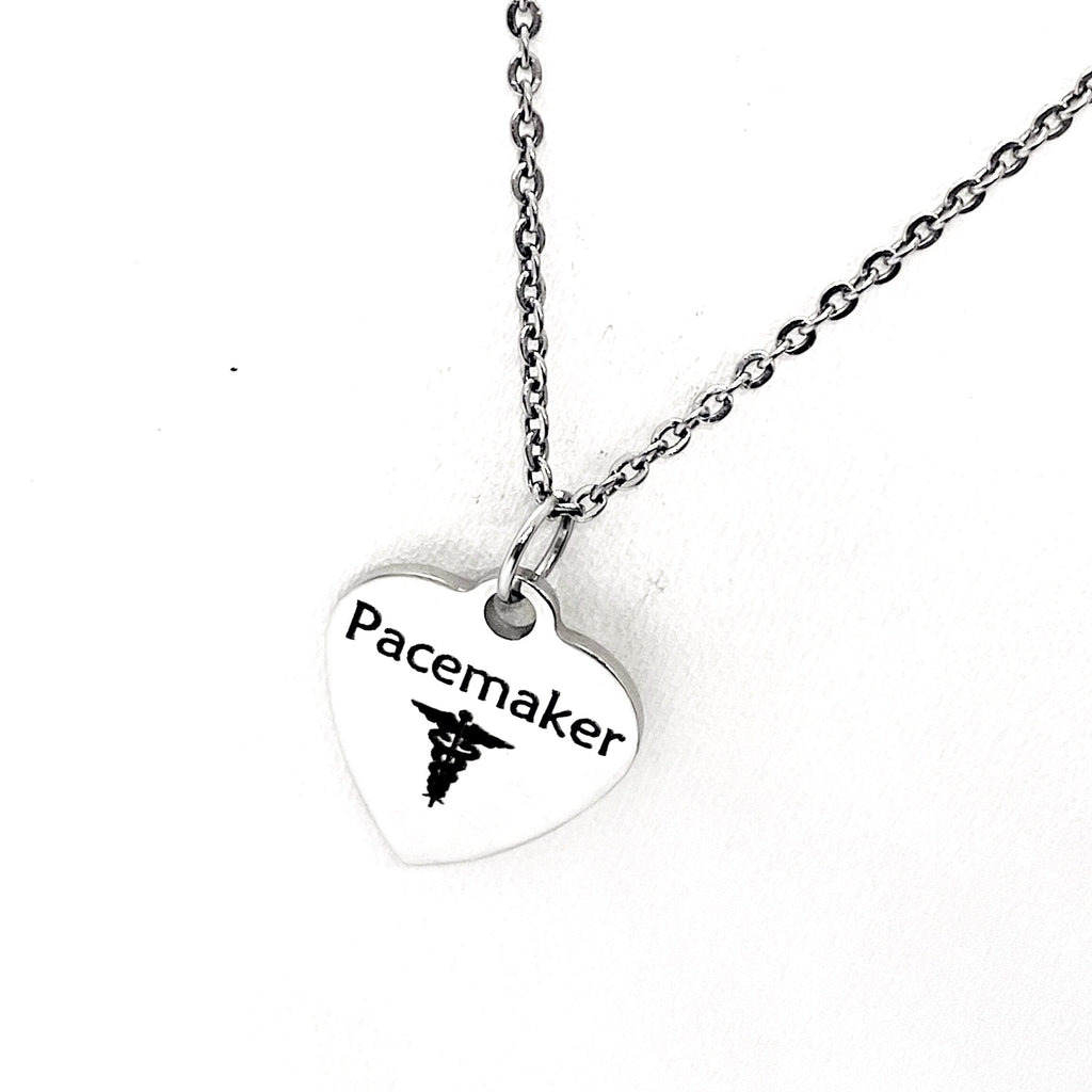 Pacemaker Necklace, Pacemaker Medical ID Charm, Pacemaker Medical Condition Medical Notification, Medical Condition Necklace