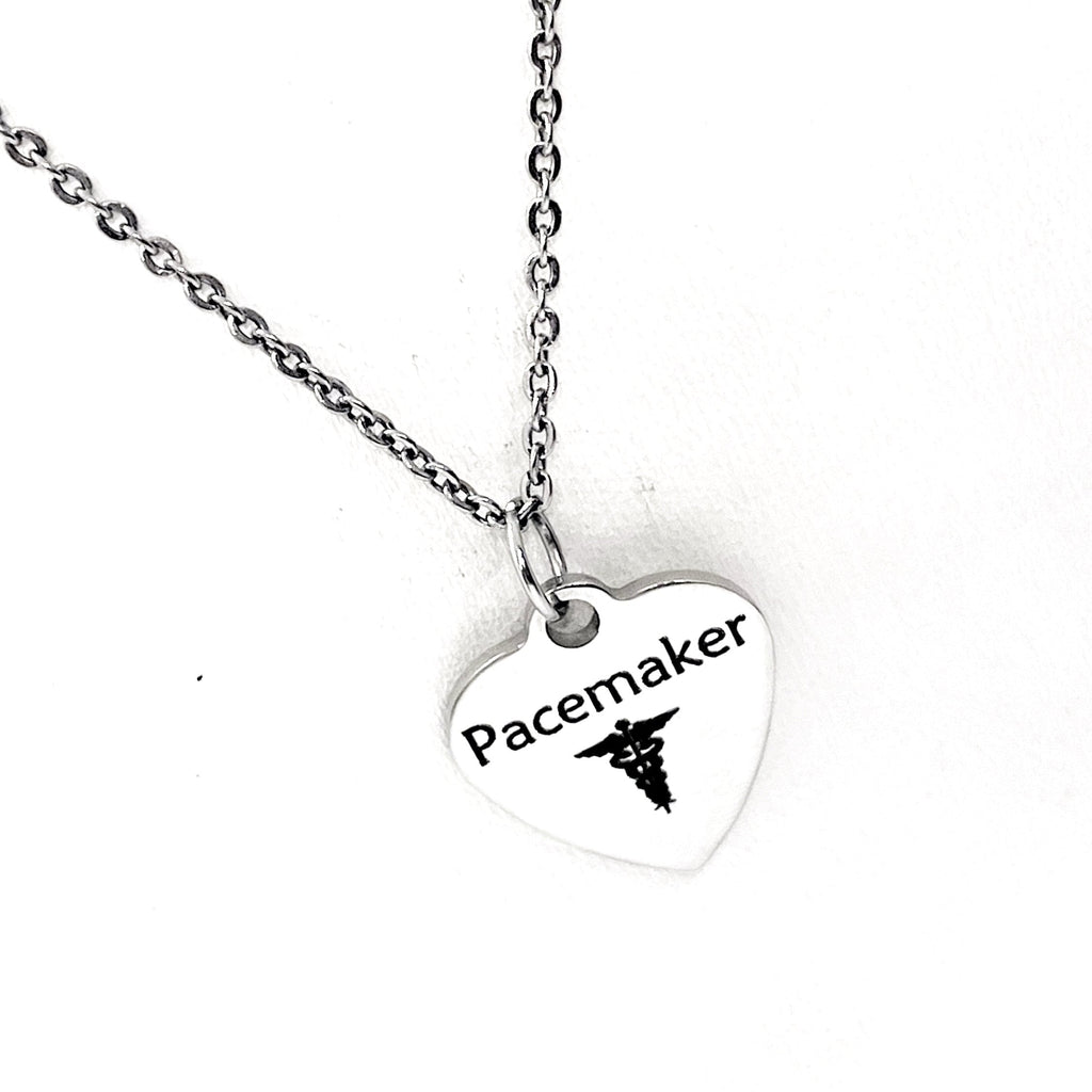 Pacemaker Necklace, Pacemaker Medical ID Charm, Pacemaker Medical Condition Medical Notification, Medical Condition Necklace
