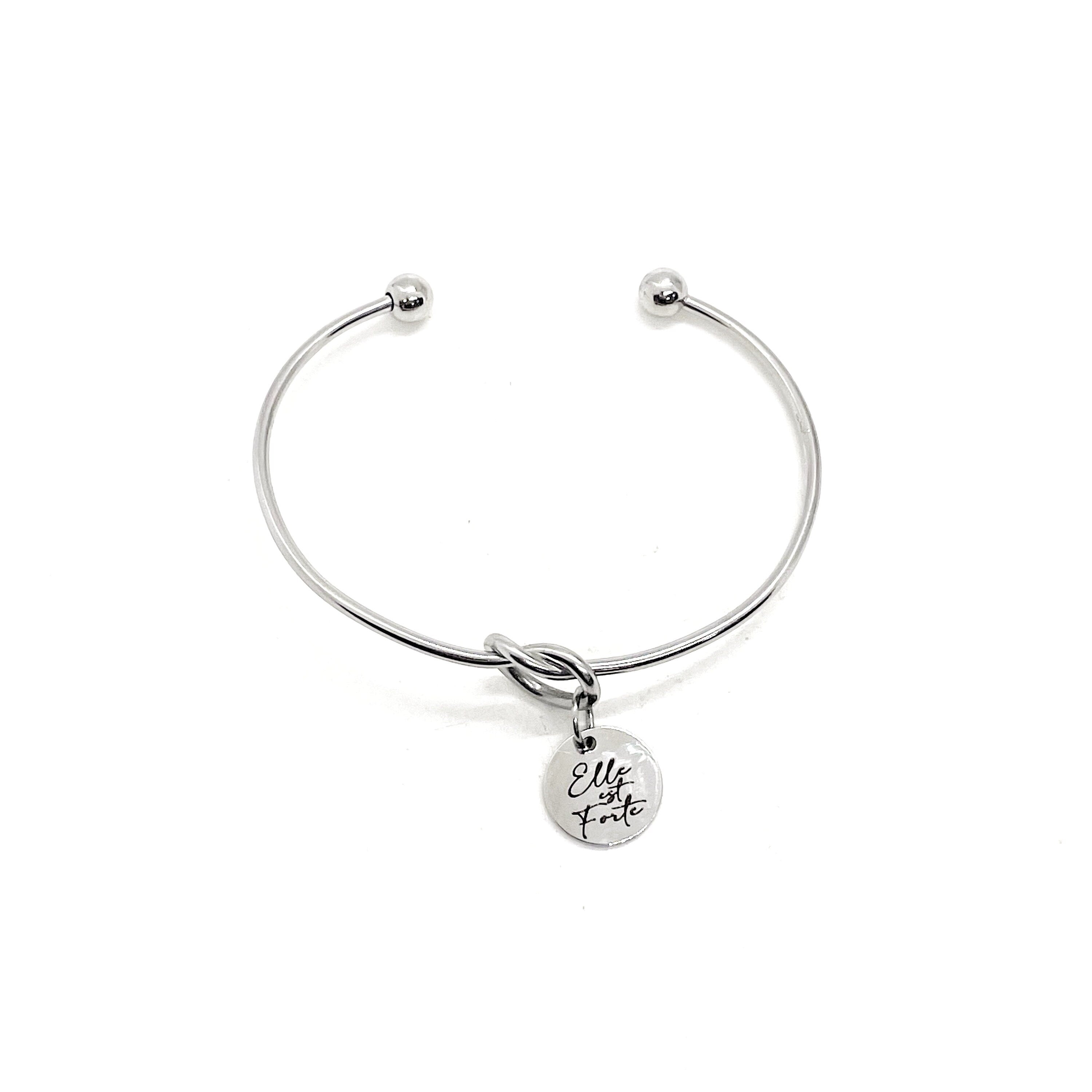 Strong Woman Gift, Elle Est Forte Bracelet, Charm Bracelet, Daughter Gift, Wife Gift, Strong Woman Jewelry, Gift For Her, Graduation Gift