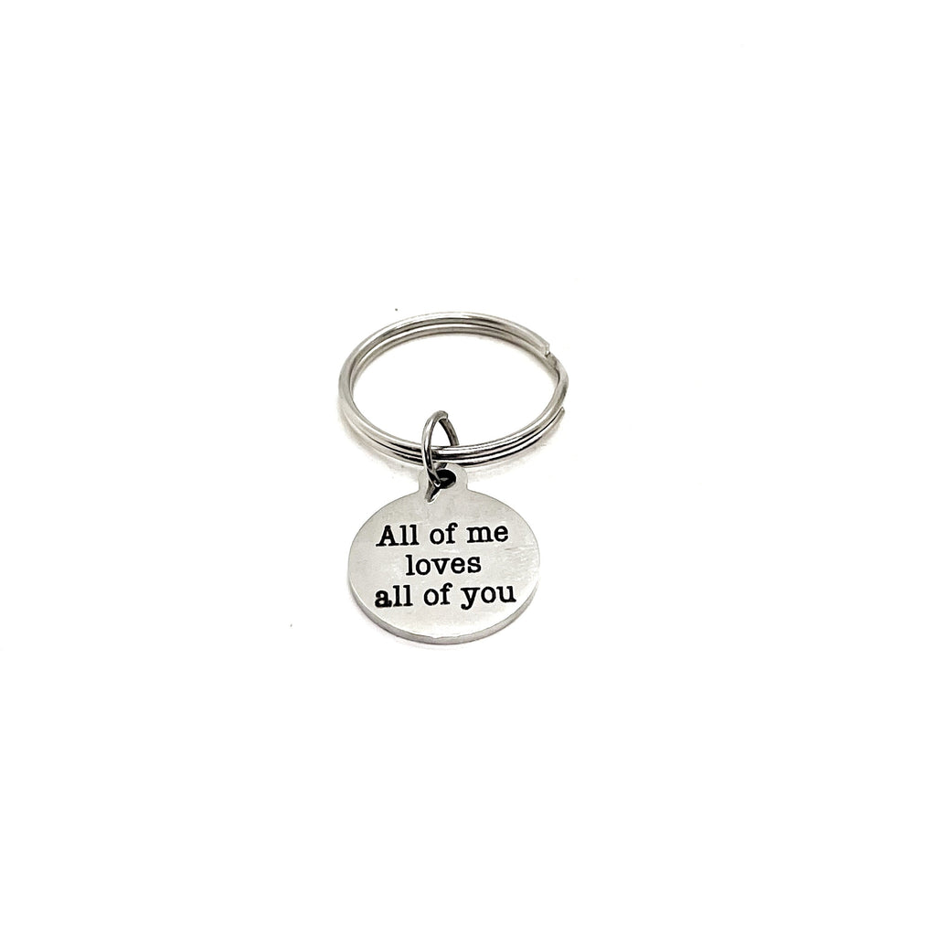 Love Gift, All Of Me Loves All Of You Keychain, Daughter Gift, Son Gift, Wife Gift, Husband Gift, I Love You Gift, Gift For Her