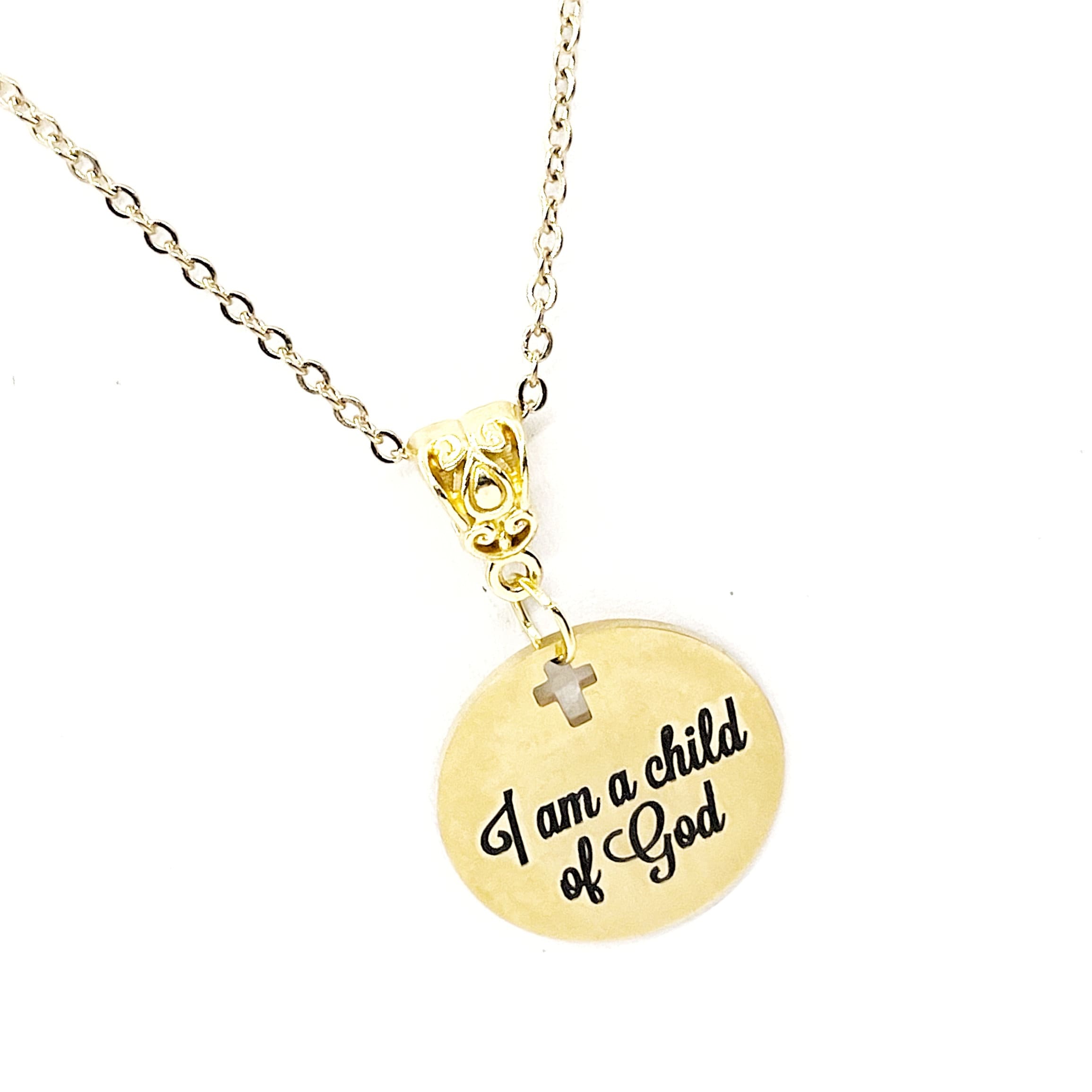 Faith Gift, I Am A Child Of God Necklace, Baptism Gift, Confirmation Gift, Christian Jewelry, Faith Jewelry, Christian Woman Gift For Her