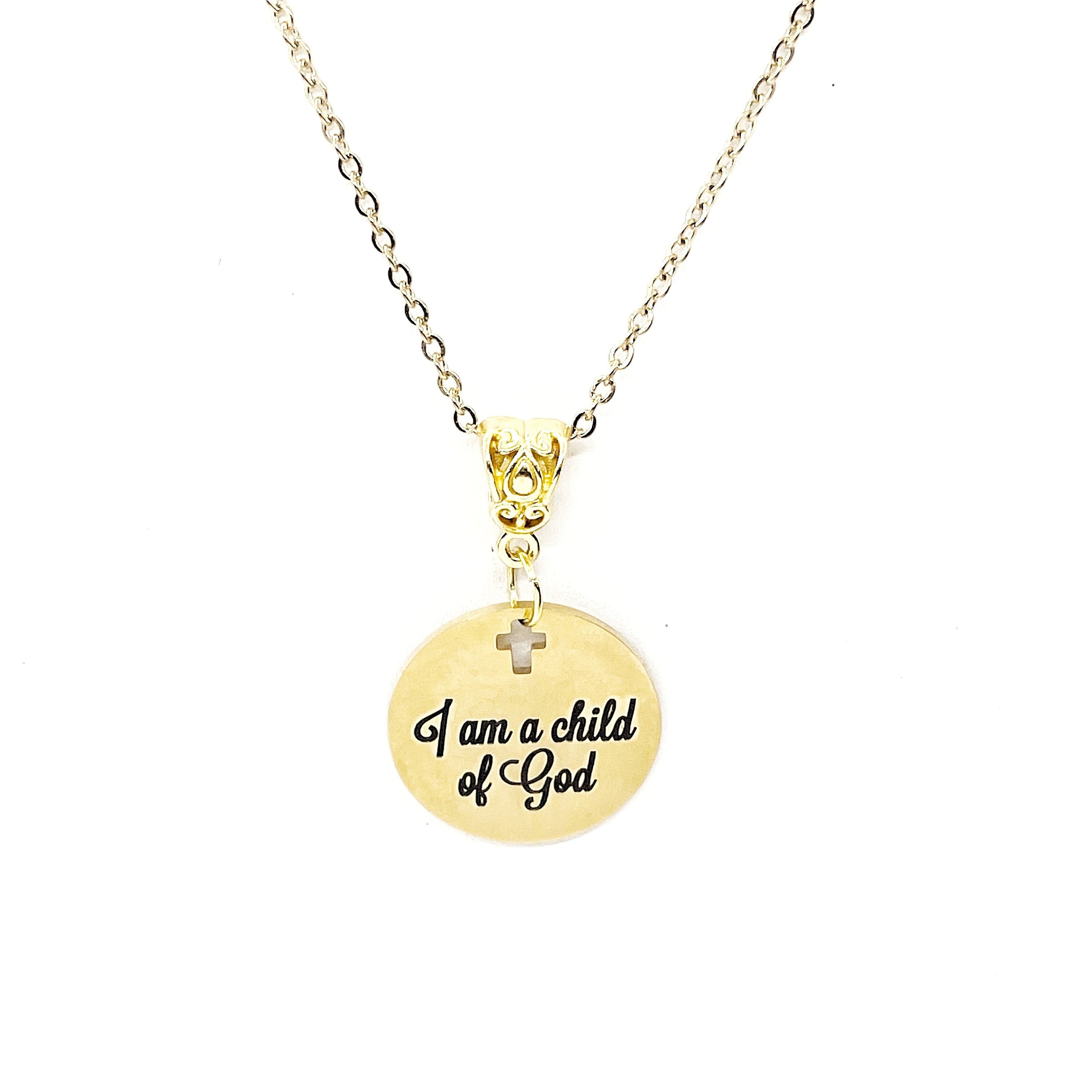 Faith Gift, I Am A Child Of God Necklace, Baptism Gift, Confirmation Gift, Christian Jewelry, Faith Jewelry, Christian Woman Gift For Her