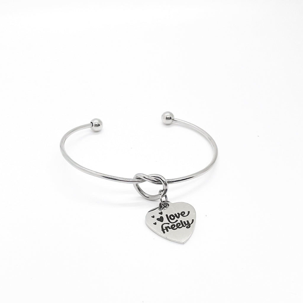 Love Gift, Love Freely Bracelet, Charm Bracelet, Love Jewelry, Gift For Her, Daughter Gift, Wife Gift, Love Bracelet, Granddaughter Gift