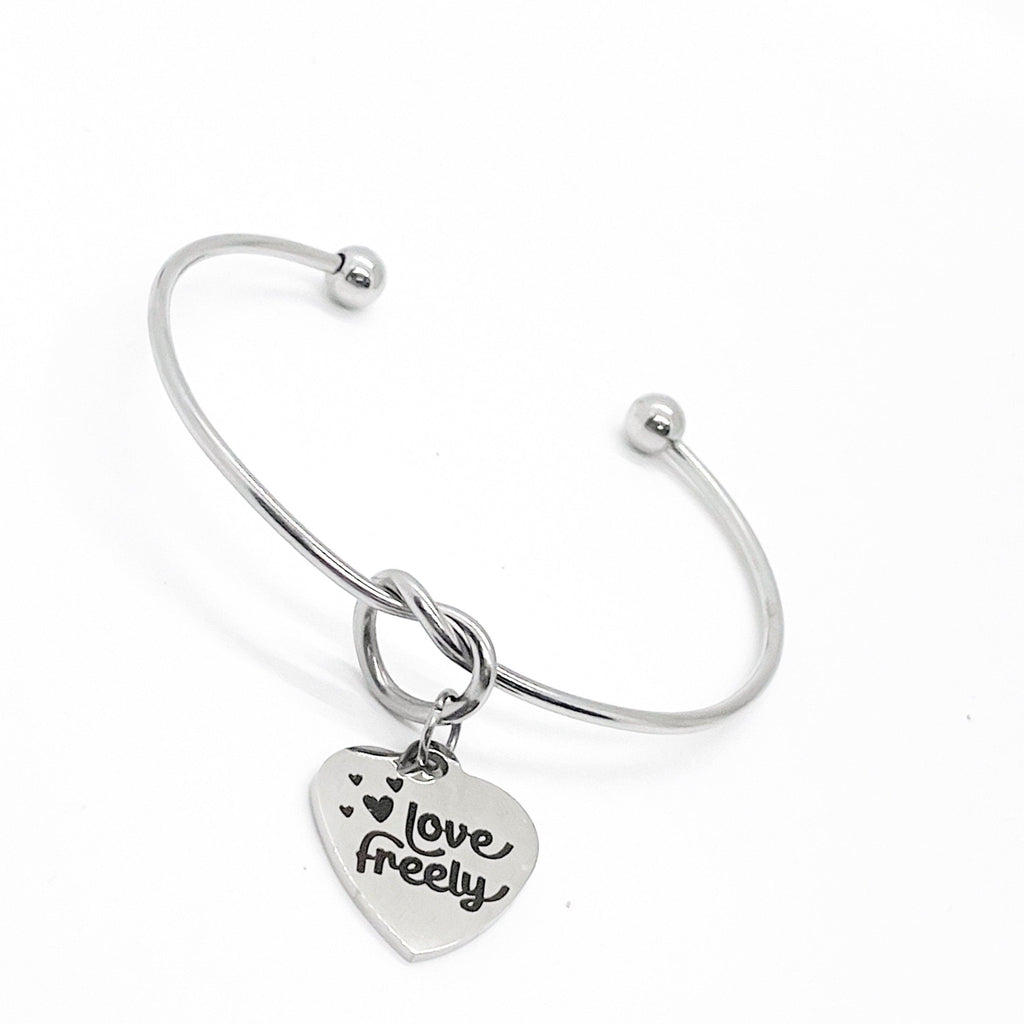 Love Gift, Love Freely Bracelet, Charm Bracelet, Love Jewelry, Gift For Her, Daughter Gift, Wife Gift, Love Bracelet, Granddaughter Gift