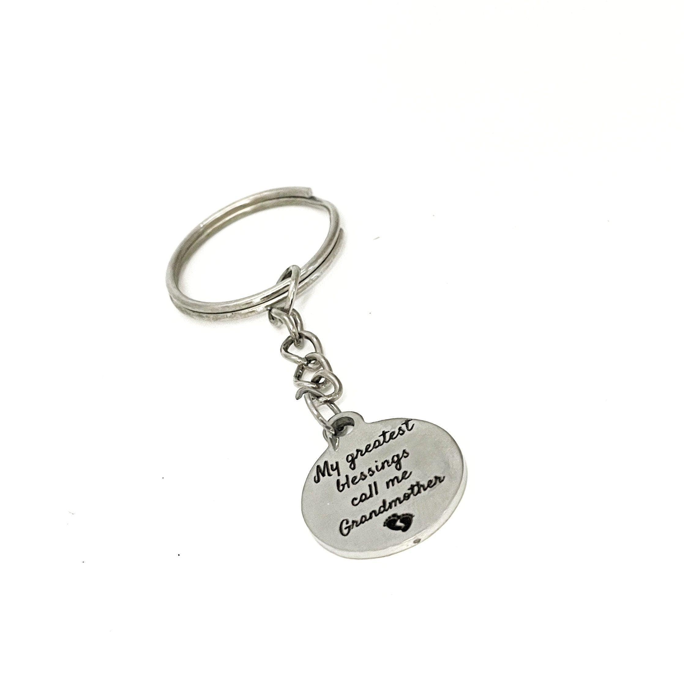 Grandmother Gifts, My Greatest Blessings Call Me Grandmother Keychain, Grandparents Day Gifts, Gift From Grandchild, New Grandmother
