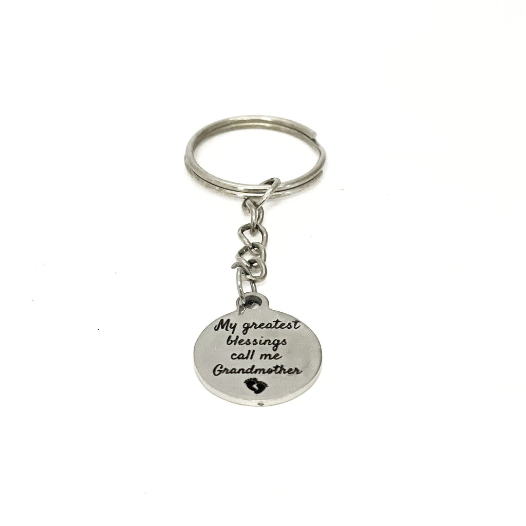 Grandmother Gifts, My Greatest Blessings Call Me Grandmother Keychain, Grandparents Day Gifts, Gift From Grandchild, New Grandmother
