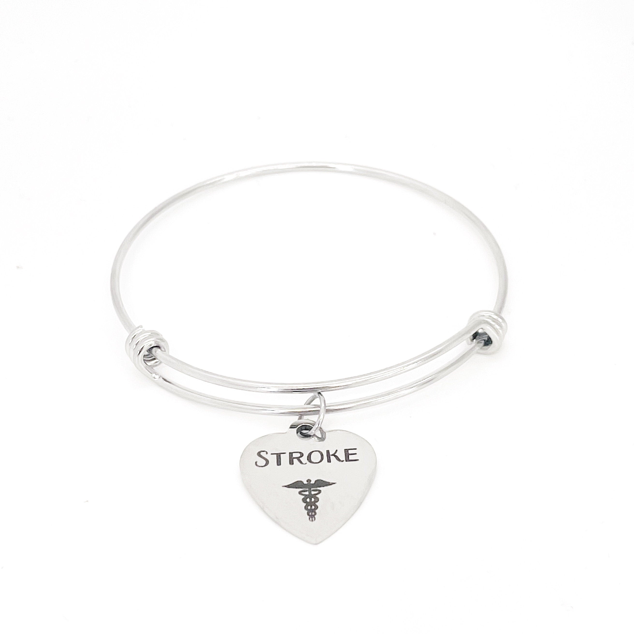 Stroke Charm Bracelet, Stroke Bracelet, Medical Symbol Charm, Medical Condition Awareness, Medical Condition Bracelet, Stroke Awareness