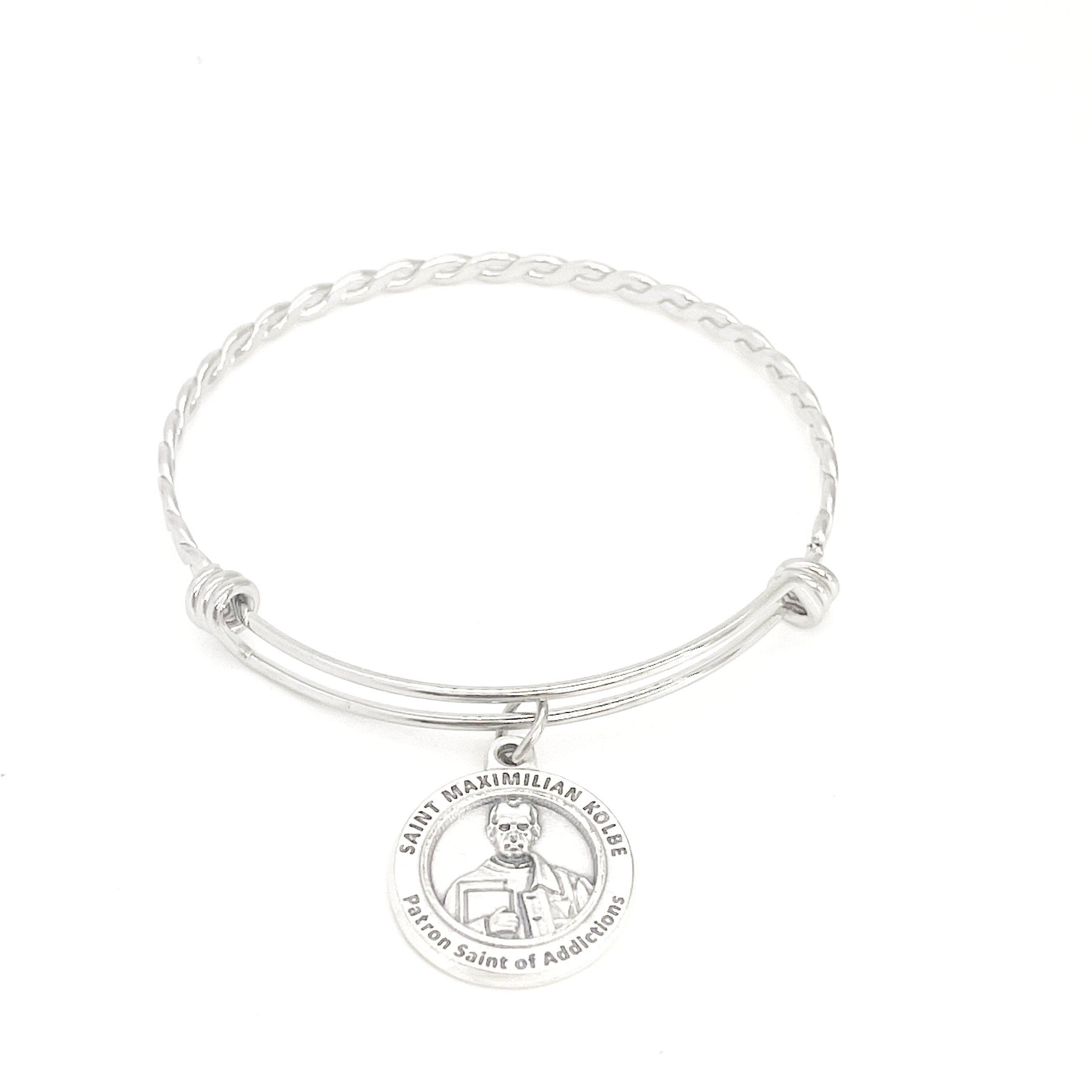 Patron Saint Gifts, Saint Maximilian Kolbe Bracelet, Patron Saint of Addictions, Recovery Gifts, Recovery Jewelry, Addiction Recovery Gift