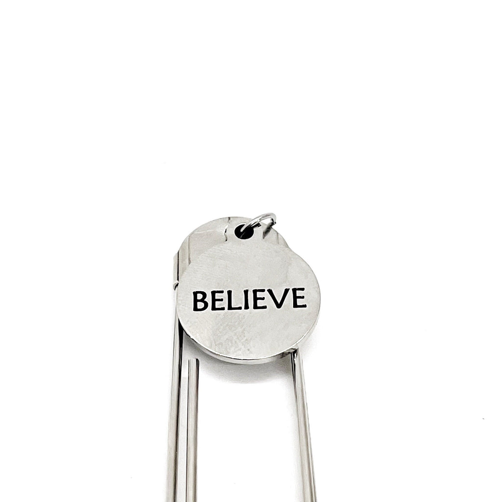 Planner Bookmark, Believe Bookmark, Charm Bookmark, Bible Bookmark, Planner Accessories, Planner Charm, Faith Gift, Reader Gift