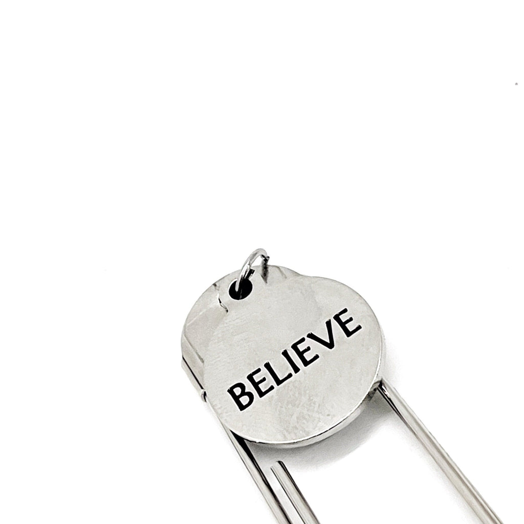 Planner Bookmark, Believe Bookmark, Charm Bookmark, Bible Bookmark, Planner Accessories, Planner Charm, Faith Gift, Reader Gift