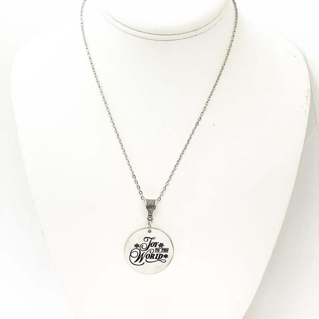 Joy To The World Necklace, Christmas Necklace, Christmas Jewelry, Gift For Her, Christmas Service Jewelry, Sunday School Gifts, Joy Necklace