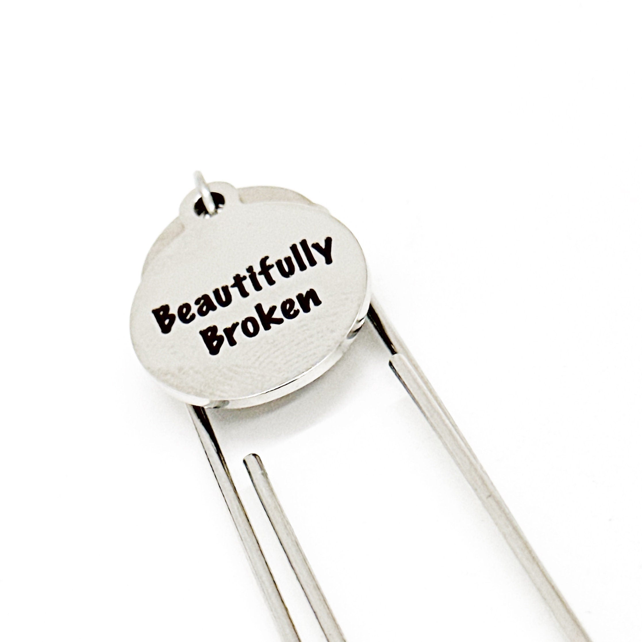 Beautifully Broken Charm Bookmark, Recovery Gift, Gift For Her, Gift For Him, Planner Bookmark, Sickness Gift, Getting Better, Starting Over