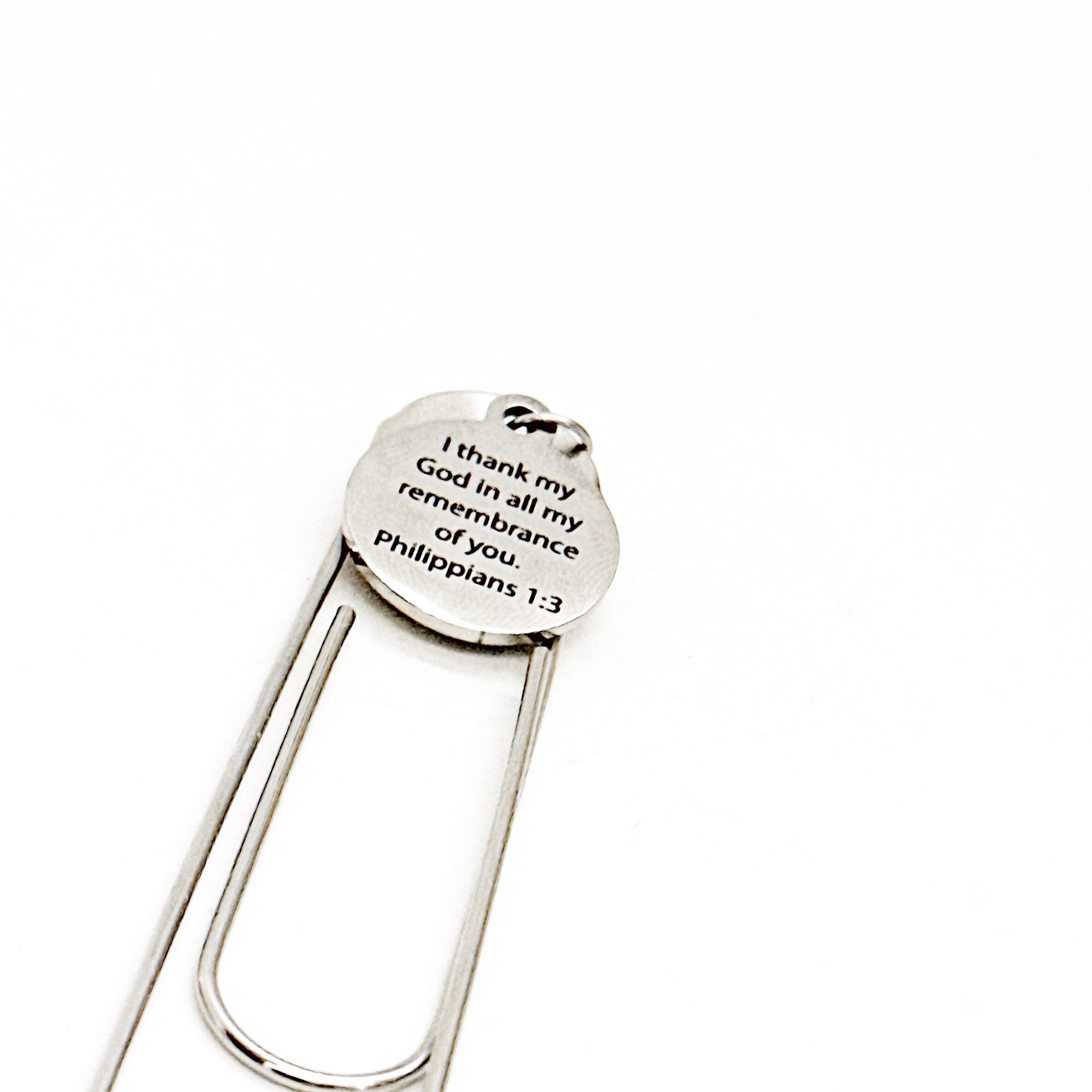 I Thank God For You Charm Bookmark, Philippians 1 3, Bible Bookmark, Pastor Gift, Christian Bookmark, Missionary Gift, Faith Gift, Thankful