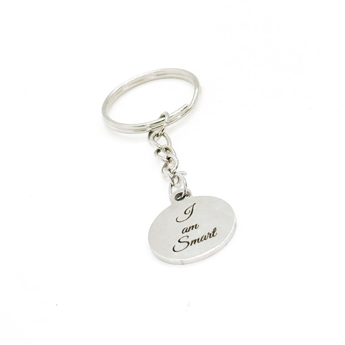 I Am Smart Charm Keychain, Motivating, Encouragement, Motivational, Encouraging, Gift For Her, Gift For Him, Going To College, New Job