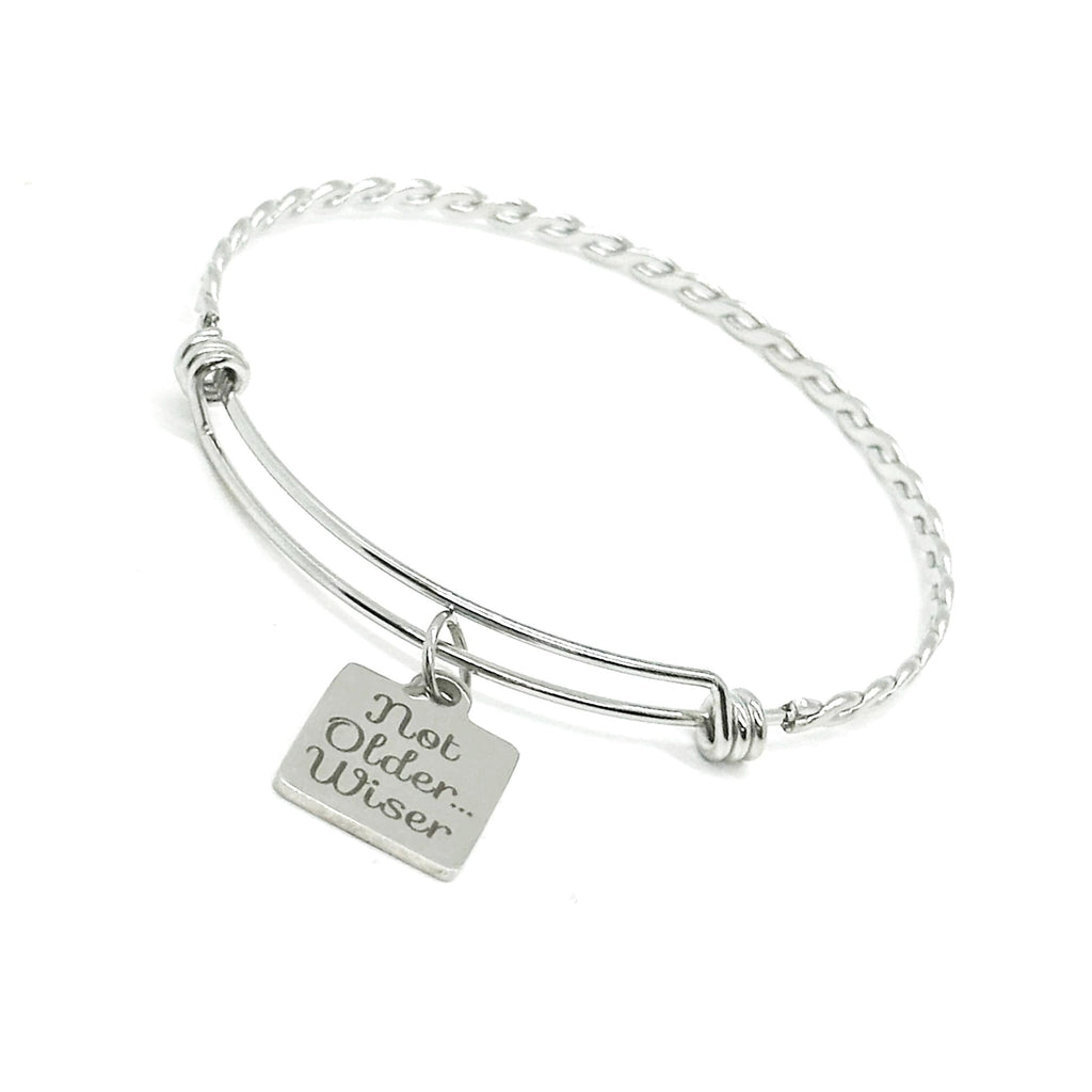 Not Older Wiser Charm Bracelet, Wife Gift, Grandmother Gifts, Elderly Birthday, Birthday Fun, Gift For Her, Mom Gift, Grandma Gift