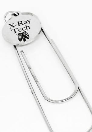 X Ray Tech Bookmark Stainless Steel Engraved Charm Radiology Gift For Medical Professionals