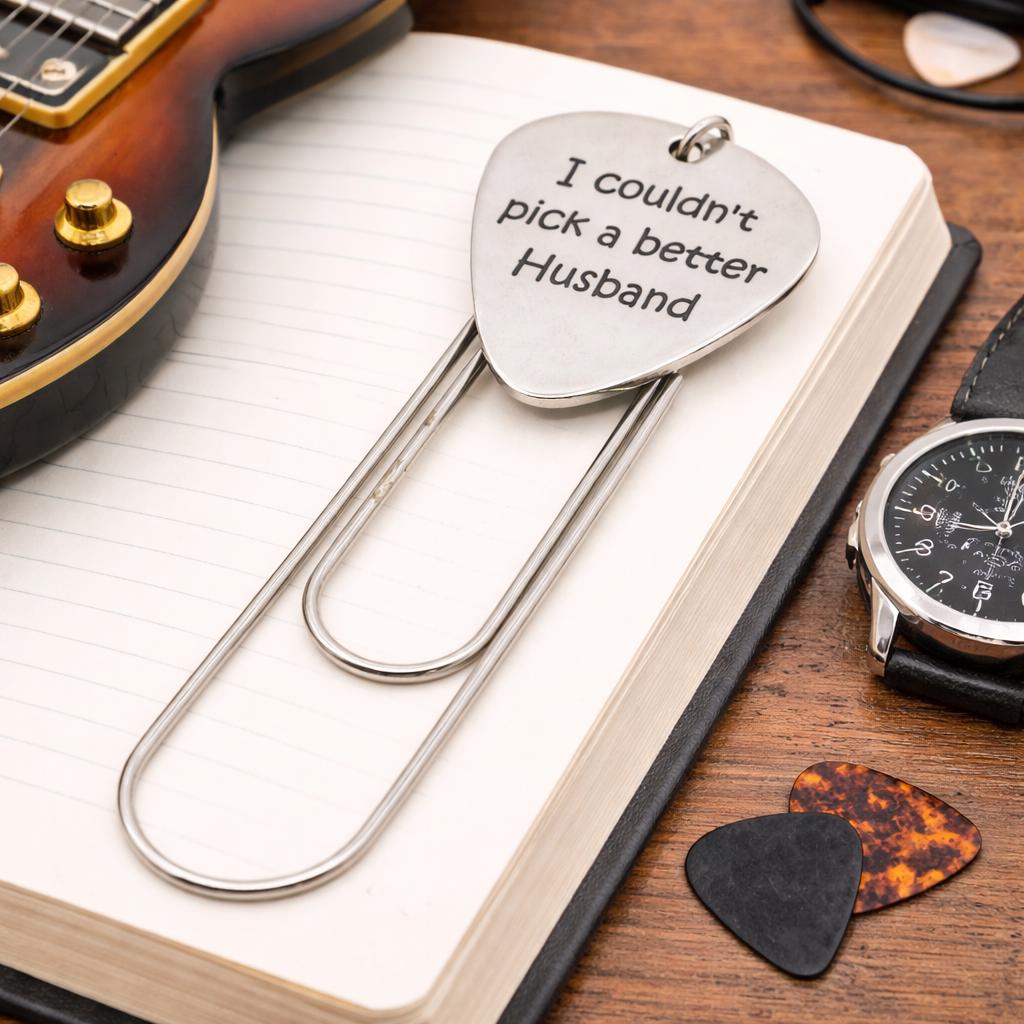 I Couldn't Pick A Better Husband Paperclip Bookmark Stainless Steel Engraved Charm Gift For Husband