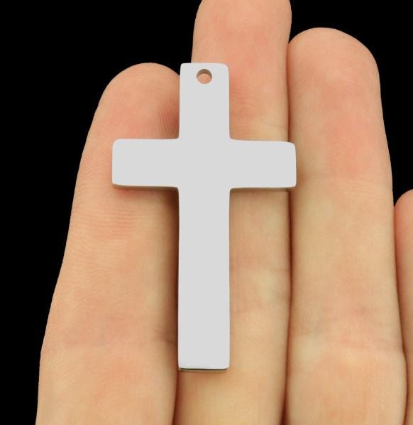 Christ Died For Us Romans 5 8 Clip On Charm Faith Gift Christian Cross Charm Scripture Accessory